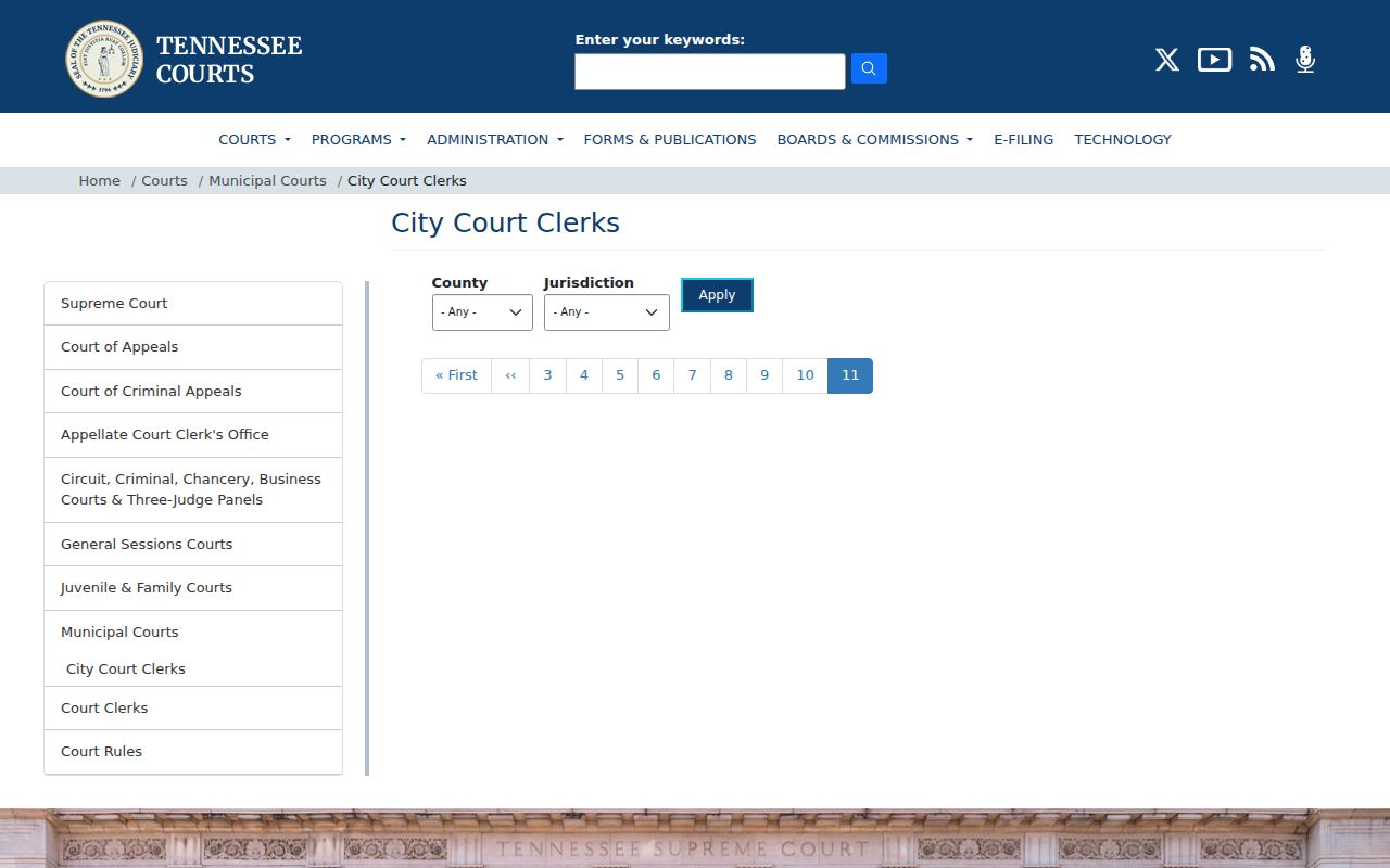 Fayetteville court docket municipal clerk listing