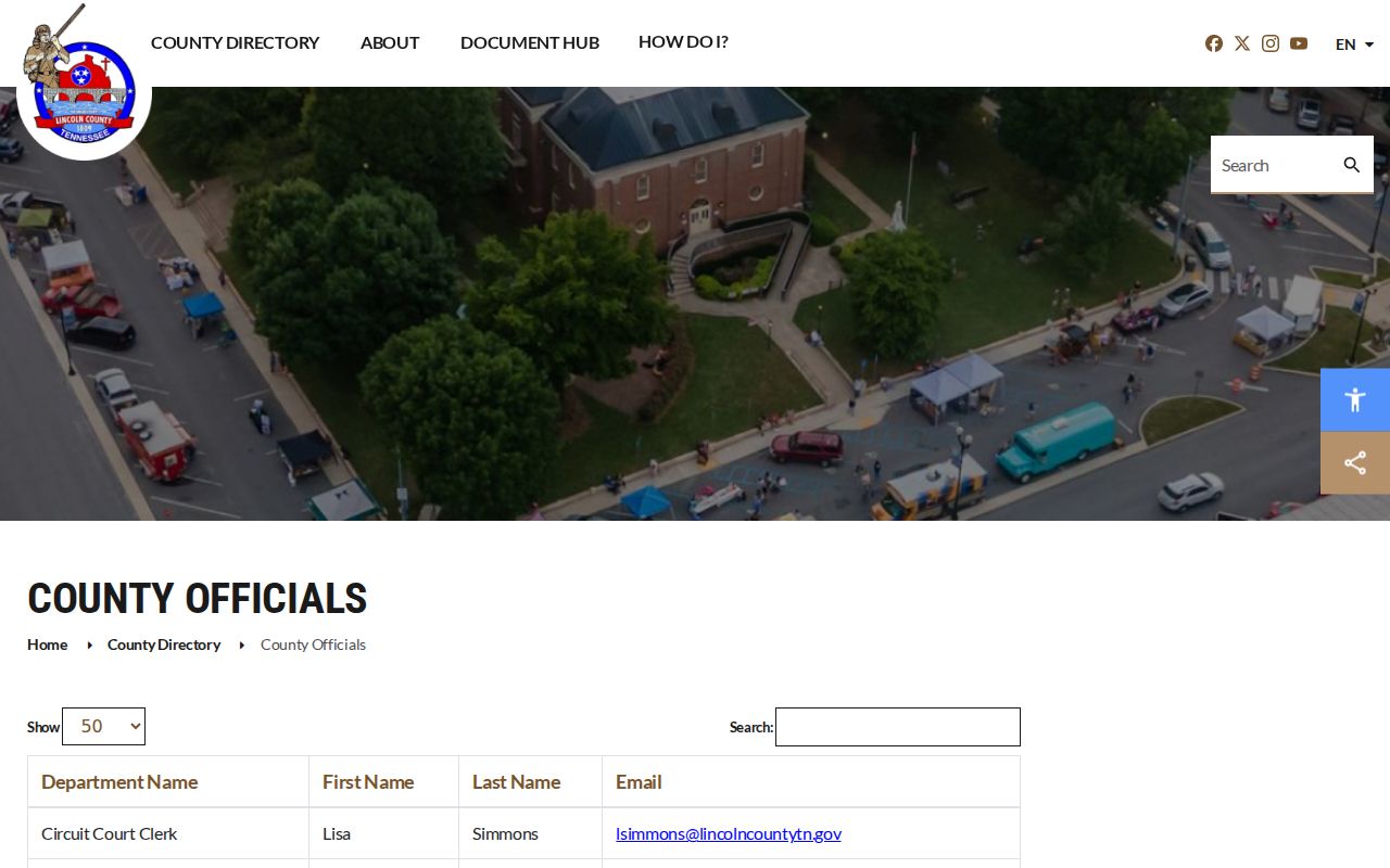 Lincoln County court docket officials directory